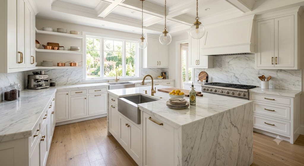 elegance of white marble